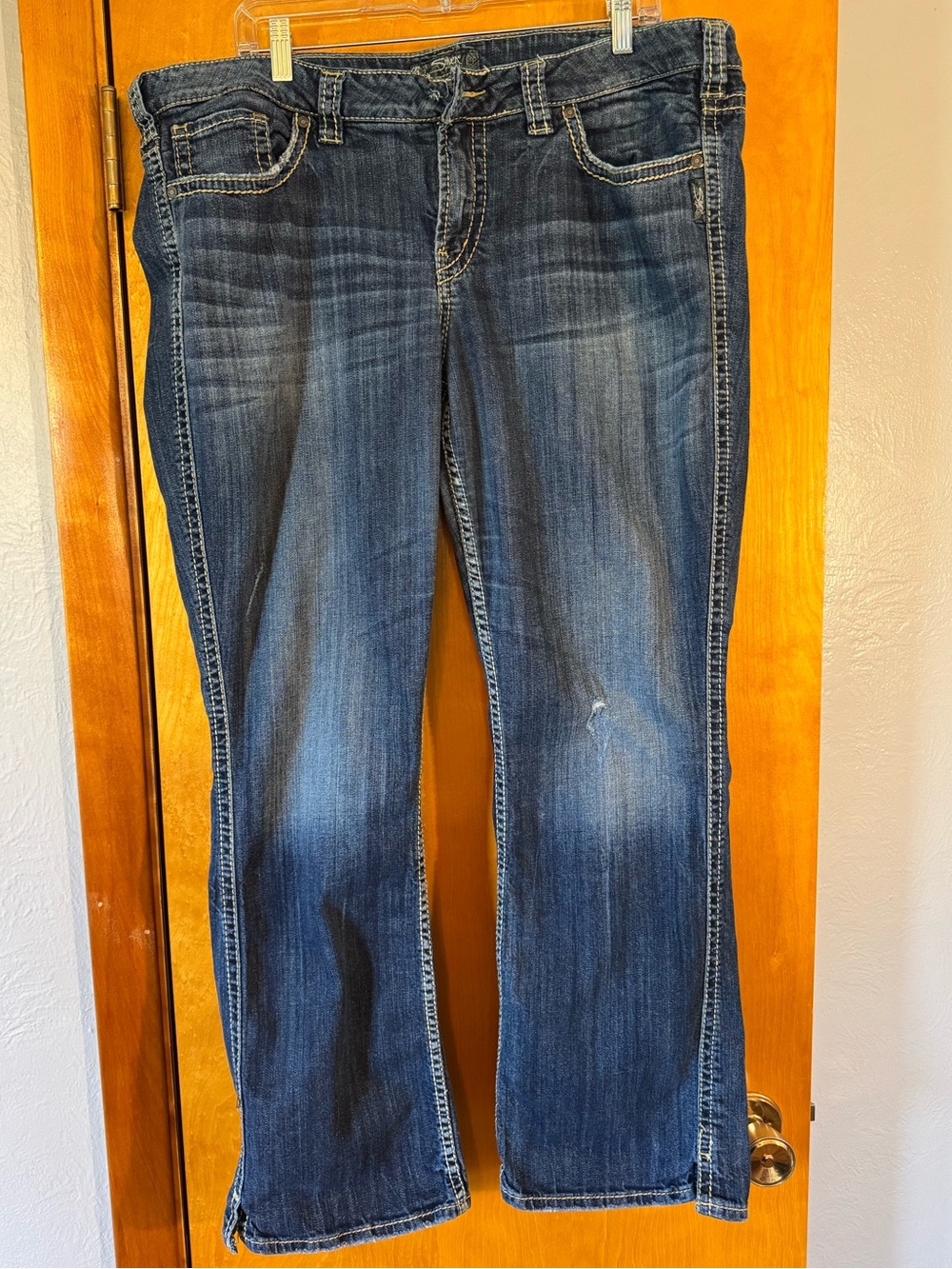 Silver Jeans Women's Boot Cut Dark Blue Denim